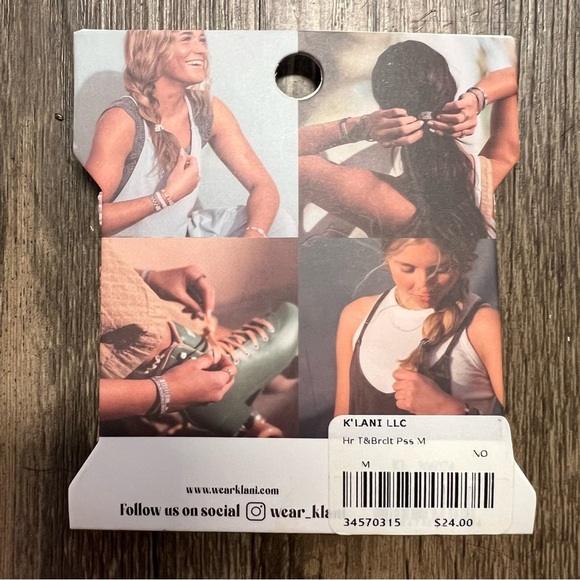 K’Lani Hair Ties Bracelet Plus Wrist Band Bracelet In Passion - Picture 4 of 4